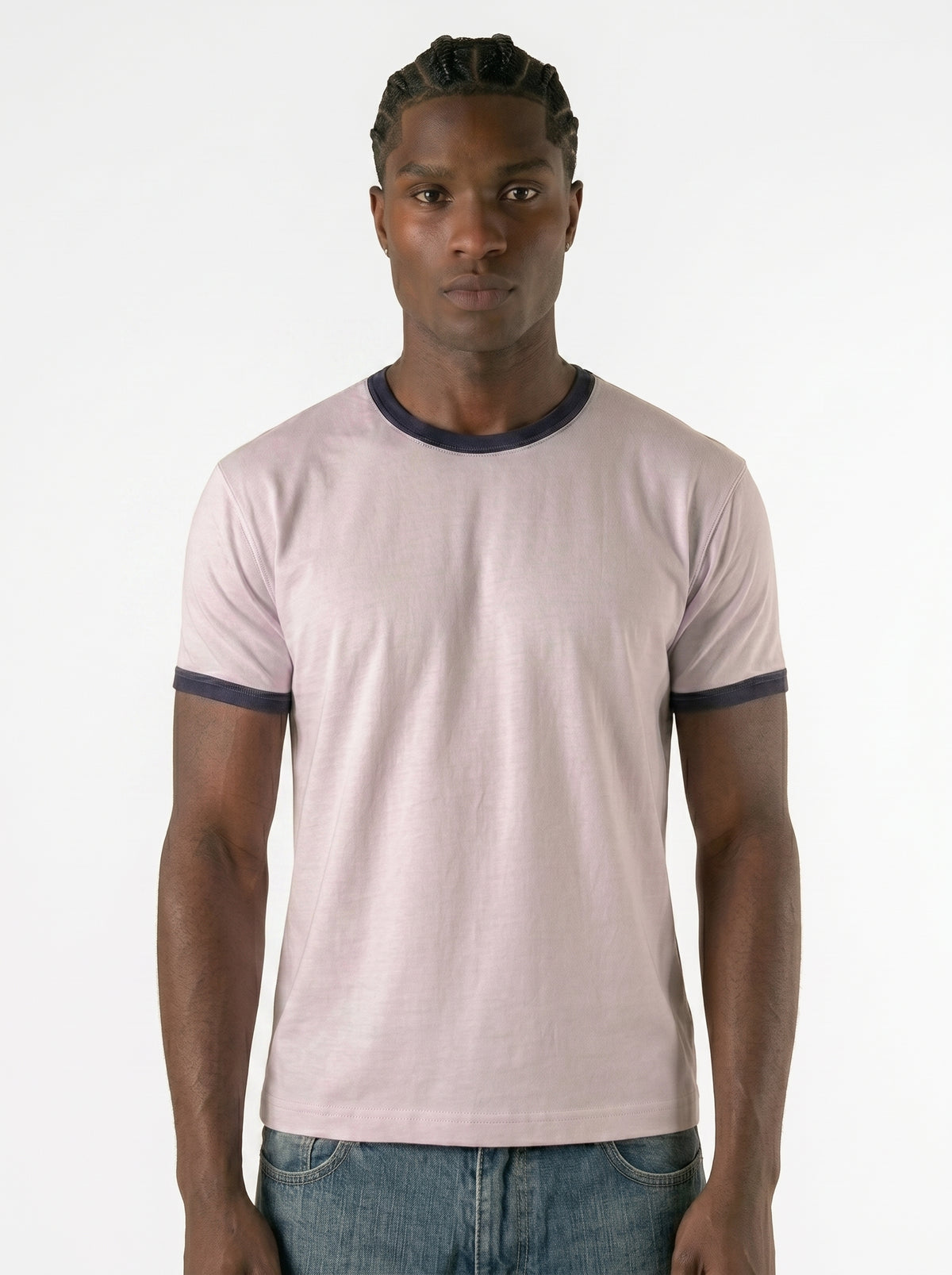 navy blue ringer