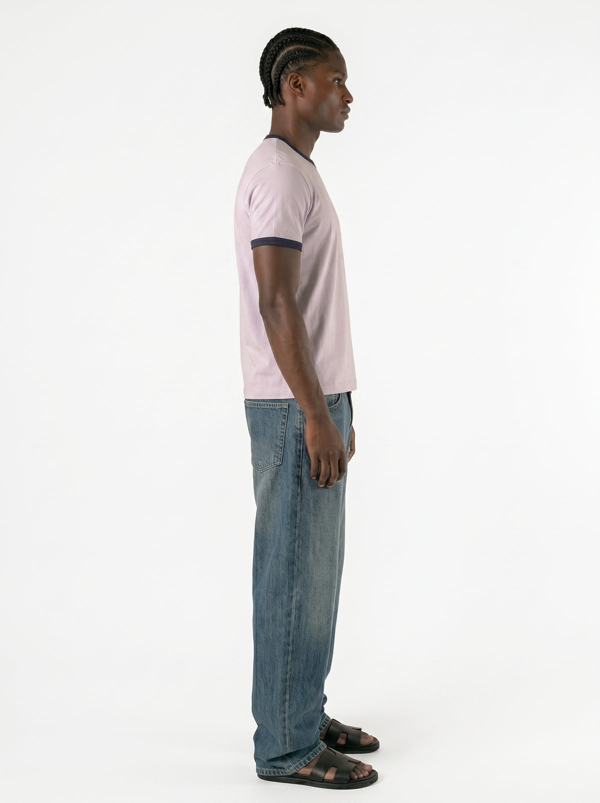 navy blue ringer